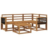 vidaXL Set de canapele de exterior 5 pcs natural Lemn Solid de Acacia 3385190