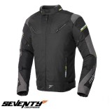 Geaca (jacheta) barbati pentru scuter - motocicleta Racing Seventy vara/iarna model SD-JR69 culoare: negru/galben fluor Negru/galben fluor L