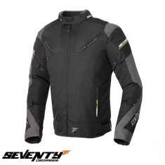 Geaca (jacheta) barbati pentru scuter - motocicleta Racing Seventy vara/iarna model SD-JR69 culoare: negru/galben fluor Negru/galben fluor 4XL