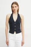 Fracomina vestă culoarea bleumarin, un singur rand de nasturi, FR25SJ5002W761D4
