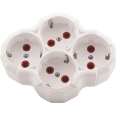 Triplu stecher romb, 4 x Schuko foto