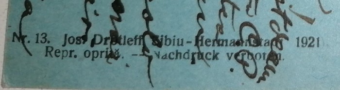 CARTE POSTALA SIBIU -CIRCULATA 1921