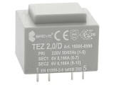 Transformator &Icirc;ncapsulat 2VA 230VAC 6V 166,6mA
