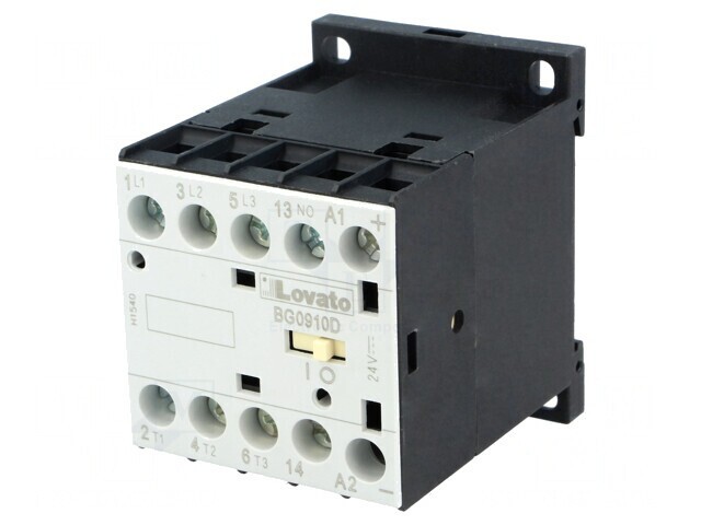 Contactor 3P NO 24VDC 9A 3 Auxiliare
