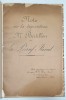 NOTE SUR LA DEPOSITION de Mr. BERTILLON par G. PARAF - JAVAL , 1899 , &#039; AFACEREA DREYFUS &#039; !