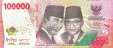 Indonezia 100,000 Rupiah 2022 - P-168 UNC !!!