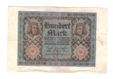 Bancnota Germania 100 mark/marci 1 noiembrie 1920, seria cu 8 cifre, circulata, stare relativ buna