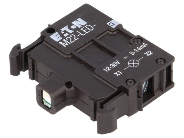 Element de iluminare LED verde 22mm