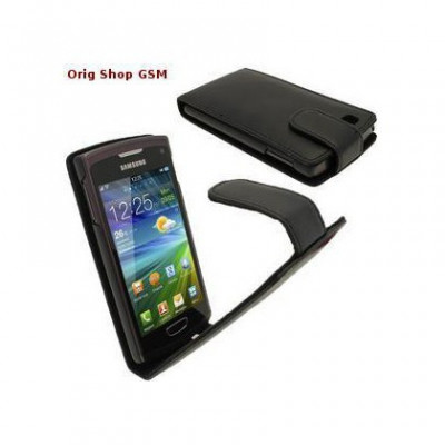 Husa Flip Piele Eco Forcell Samsung S8600 Negru foto