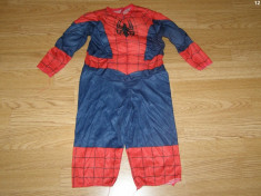 costum carnaval serbare spiderman pentru copii de 1-2 ani foto