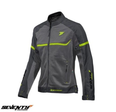 Geaca (jacheta) femei pentru scuter - motocicleta Racing vara Seventy model SD-JR30.2 Mojave culoare: gri/galben fluor Gri/galben fluor XS foto