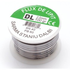 Fludor de lipit cu pasta, 100gr, 2mm, SN40, PB60 foto