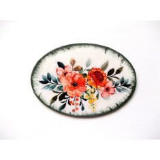 Magnet cu flori rosii, portocalii si galbene, magnet frigider 40302