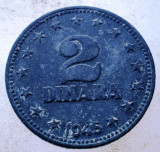 1.364 YUGOSLAVIA JUGOSLAVIA IUGOSLAVIA 2 DINARA DINARI 1945, Europa, Zinc