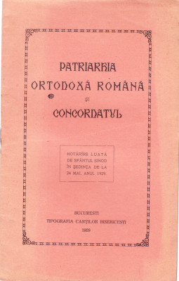 AS - PATRIARHIA ORTODOXA ROMANA SI CONCORDATUL foto