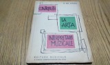 CONTRIBUTII LA ARTA INTERPRETARII MUZICALE - D. Gh. Dinicu - 1963, 83 p., Alta editura