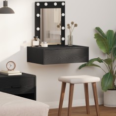 vidaXL Masă de Machiaj cu sertar Negru 60 x 40 x 70 cm Lemn compozit 865218