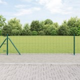 VidaXL Gard Euro cu 7 St&acirc;lpi Flanșați 0.4x10 m din Oțel Galvanizat
