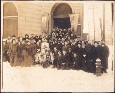 HST P2/703 Poză &amp;icirc;nmorm&amp;acirc;ntare imigrant rom&amp;acirc;n SUA preot Aurel Reu anii 1920 foto