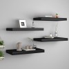 VidaXL Rafturi de perete suspendate, 4 buc., negru, 50x23x3,8 cm, MDF 323831