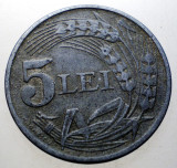 7.381 ROMANIA WWII 5 LEI 1942, Zinc