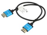 Cablu HDMI 2.0 slim 0,5m PVC - mufă din ambele părţi