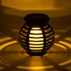 Felinar Solar LED, Rotund, Efect de Flacără, Diametru 11 cm, &Icirc;nălțime 11 cm, Plastic, Negru, Oem