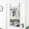 vidaXL Oglindă pentru ușă, negru, 50x100 cm, sticlă și aluminiu 327411