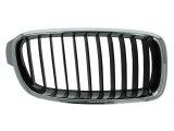 Grila radiator BMW Seria 3 (F30/F31/ F35), 01.2012-12.2019, Cromat/Neagru, partea Dreapta, 51137255412