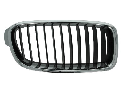 Grila radiator BMW Seria 3 (F30/F31/ F35), 01.2012-12.2019, Cromat/Neagru, partea Dreapta, 51137255412 foto