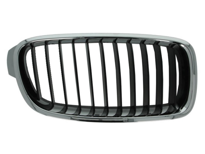 Grila radiator BMW Seria 3 (F30/F31/ F35), 01.2012-12.2019, Cromat/Neagru, partea Dreapta, 51137255412