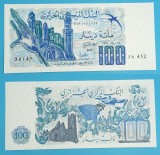 Bancnota Algeria 100 Dinari 1981 Minarete aUNC+ Serie 04149, P#131