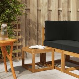 vidaXL Bancă de taburet natural 43 x 43 x 37 cm Lemn Solid de Acacia 900657