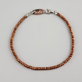 Cumpara ieftin Brățară Cupru Hematit Fațetat Argint 925, 2mm, 19-23cm, Ajustabilă, Cuphrem, Handmade Italia, Cutie Cadou
