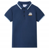 Tricou polo pentru copii, albastru &icirc;nchis, 116 GartenMobel Dekor, vidaXL