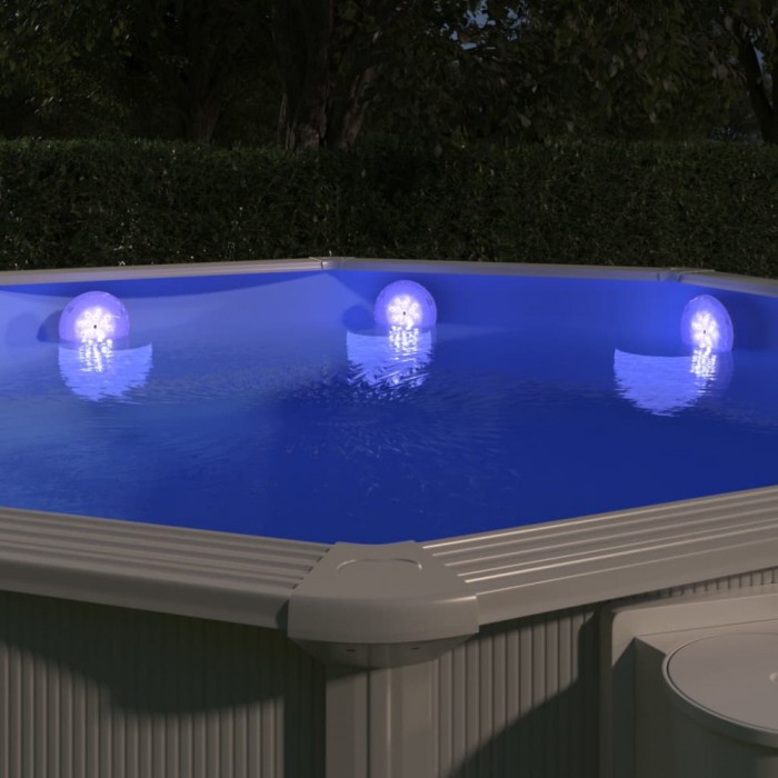 Lampă LED plutitoare de piscină, cu telecomandă, multicolor