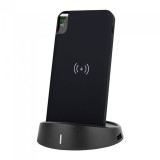 Incarcator wireless tip stand Fast Charge, 8000 mAh, Negru, General