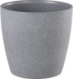 Ghiveci Strend Pro Stone 28x26 cm gri, efect piatra, cu insert auto-udare