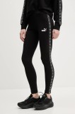 Puma leggings femei, culoarea negru, cu imprimeu, 685014
