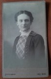 Fotografie tip CDV, femeie, 1916
