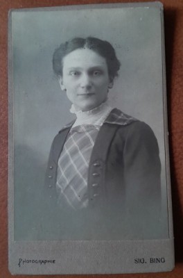 Fotografie tip CDV, femeie, 1916 foto