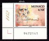 MONACO 2002, Leonardo da Vinci, serie neuzata, MNH