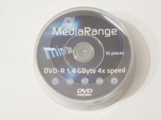 Pachet 10 bucati miniDVD mini DVD 8 cm DVD-R 1,4 GB 4X - noi foto