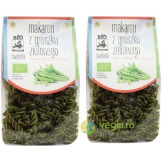 Pachet Paste (Fusilli) din Mazare Verde Ecologice/Bio 250g + 250g