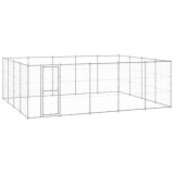 Padoc pentru c&acirc;ini de exterior, 24,2 m&sup2;, oțel galvanizat