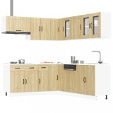 vidaXL Set dulap de bucătărie din 11 piese &bdquo;Kalmar&rdquo; lemn stejar Sonoma