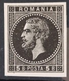 Romania 1872/79 - Eseu Carol l,5 bani negru