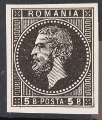 Romania 1872/79 - Eseu Carol l,5 bani negru