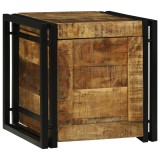vidaXL Cufăr de depozitare 40x40x40 cm din lemn rugos de mango