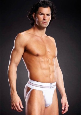 Chiloti Jock Strap, Alb, L/XL foto
